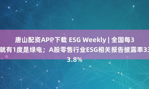 唐山配资APP下载 ESG Weekly | 全国每3度电就有1度是绿电；A股零售行业ESG相关报告披露率33.8%