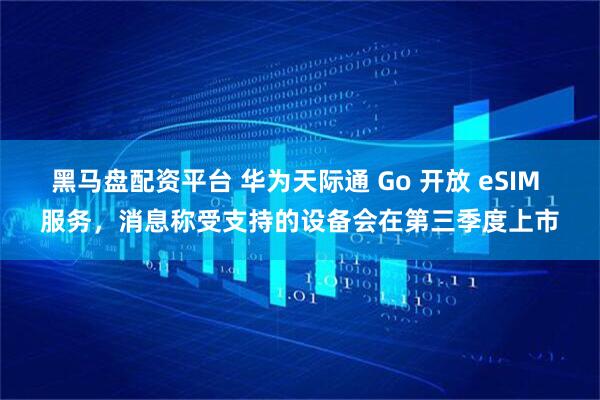 黑马盘配资平台 华为天际通 Go 开放 eSIM 服务，消息称受支持的设备会在第三季度上市